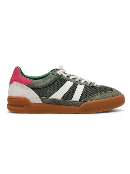 Steve Madden Shoes - Steve Madden Olive Mesh & Suede Sneakers with Gum Sole and Pink Heel